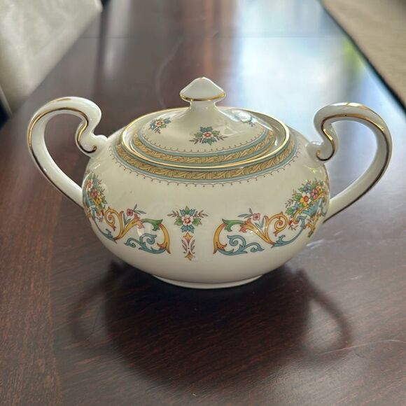 AYNSLEY Henley Lidded Sugar Bowl Sucrier - Picture 1 of 6